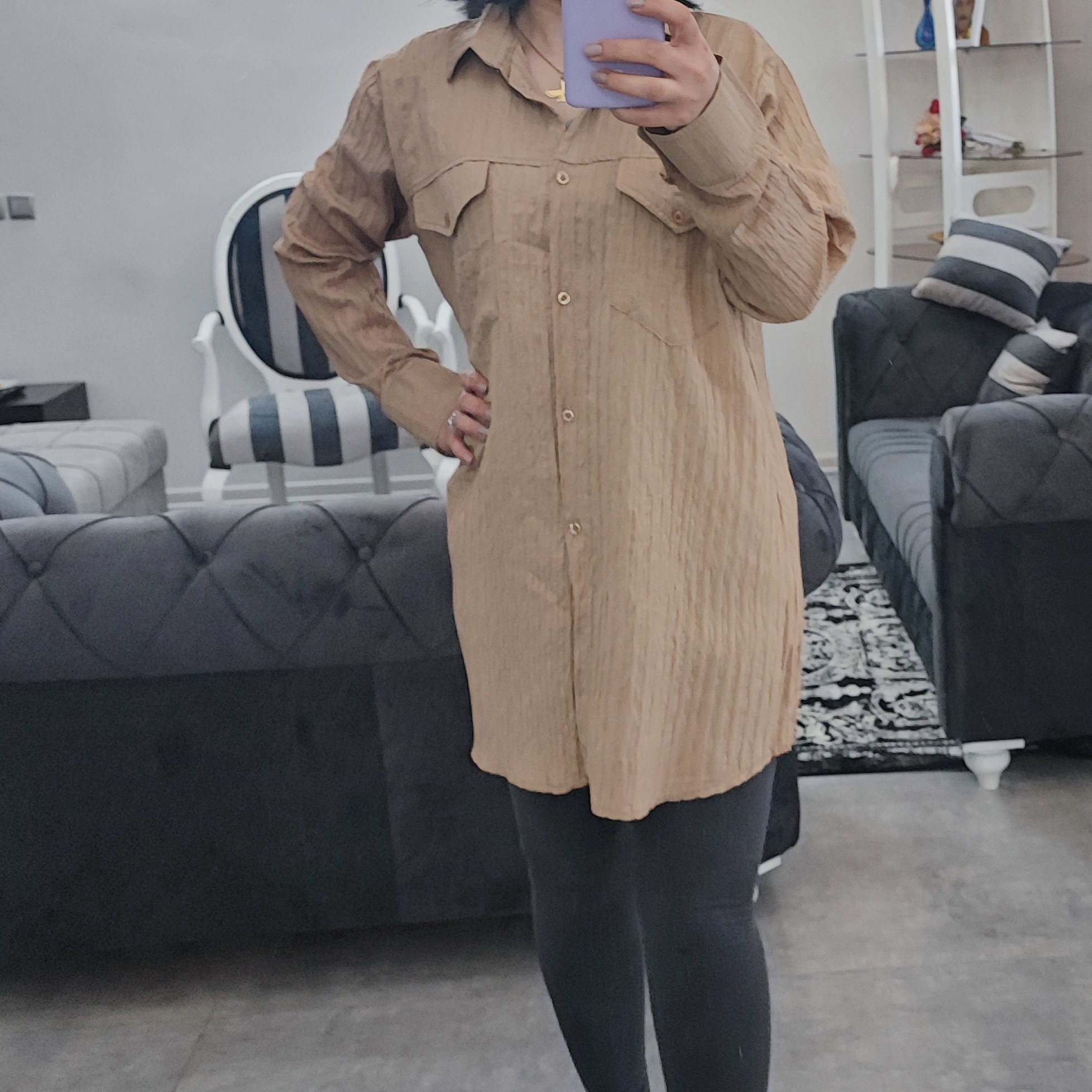 مانتو شومیز زنانه کرم