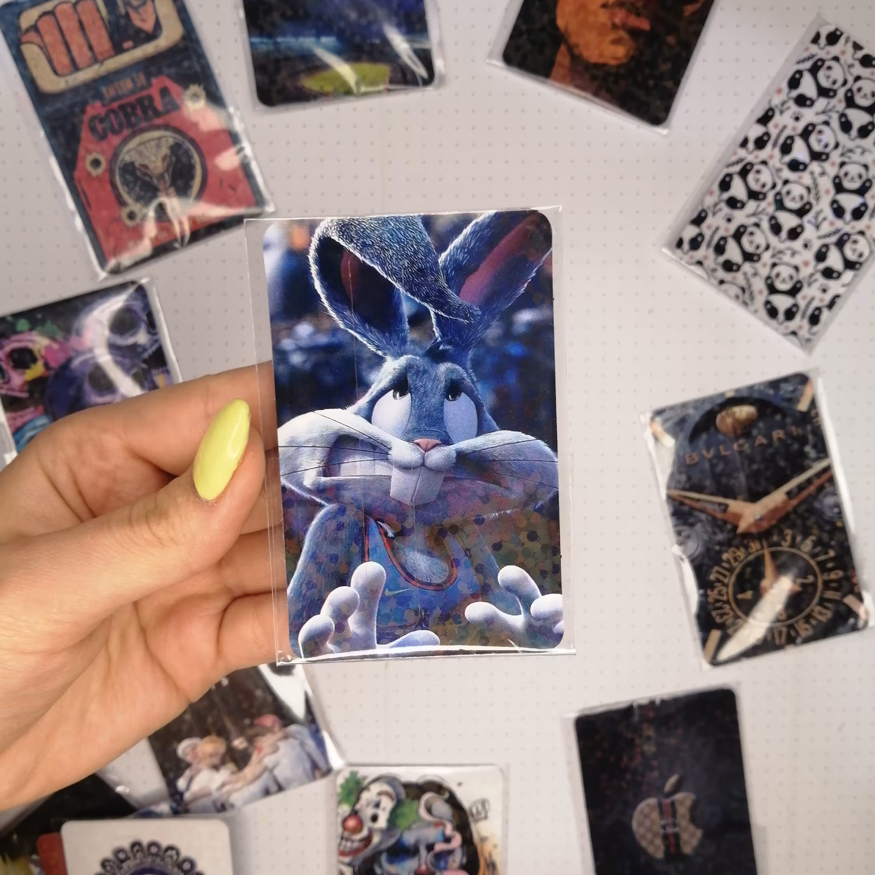 برچسب کارت استیکر کارت بانکی کارت مترو کارت اتوبوس کارت مخملی سه بعدی برجسته اکلیلی کارت 7