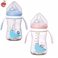 شیشه شیر طلقی دسته دار 240 میل با نی 360 درجه رووکو Rovco