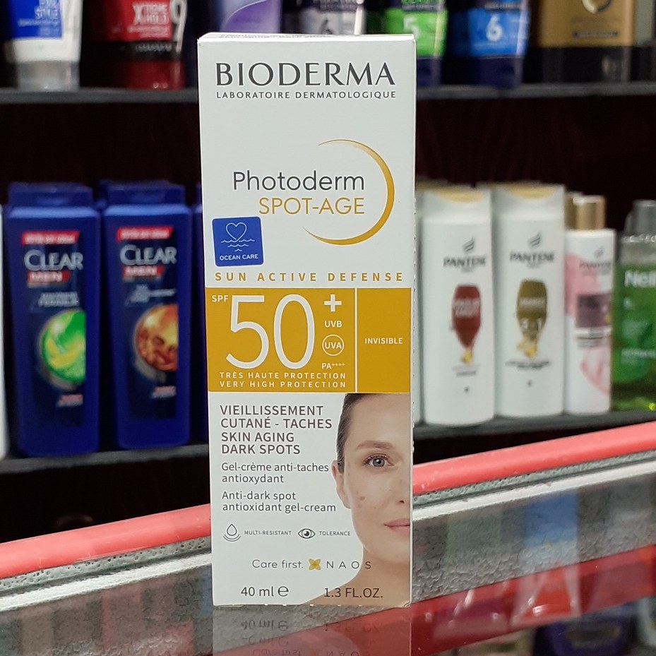 بایودرما ژل کرم ضد آفتاب ضد لک و ضد پیری بیودرما SPF50   فوتودرم بی رنگ 40  میل