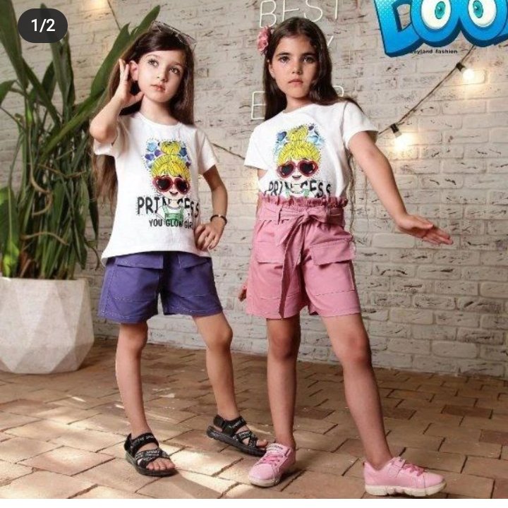 تیشرت و شلوارک دخترانه جذاب