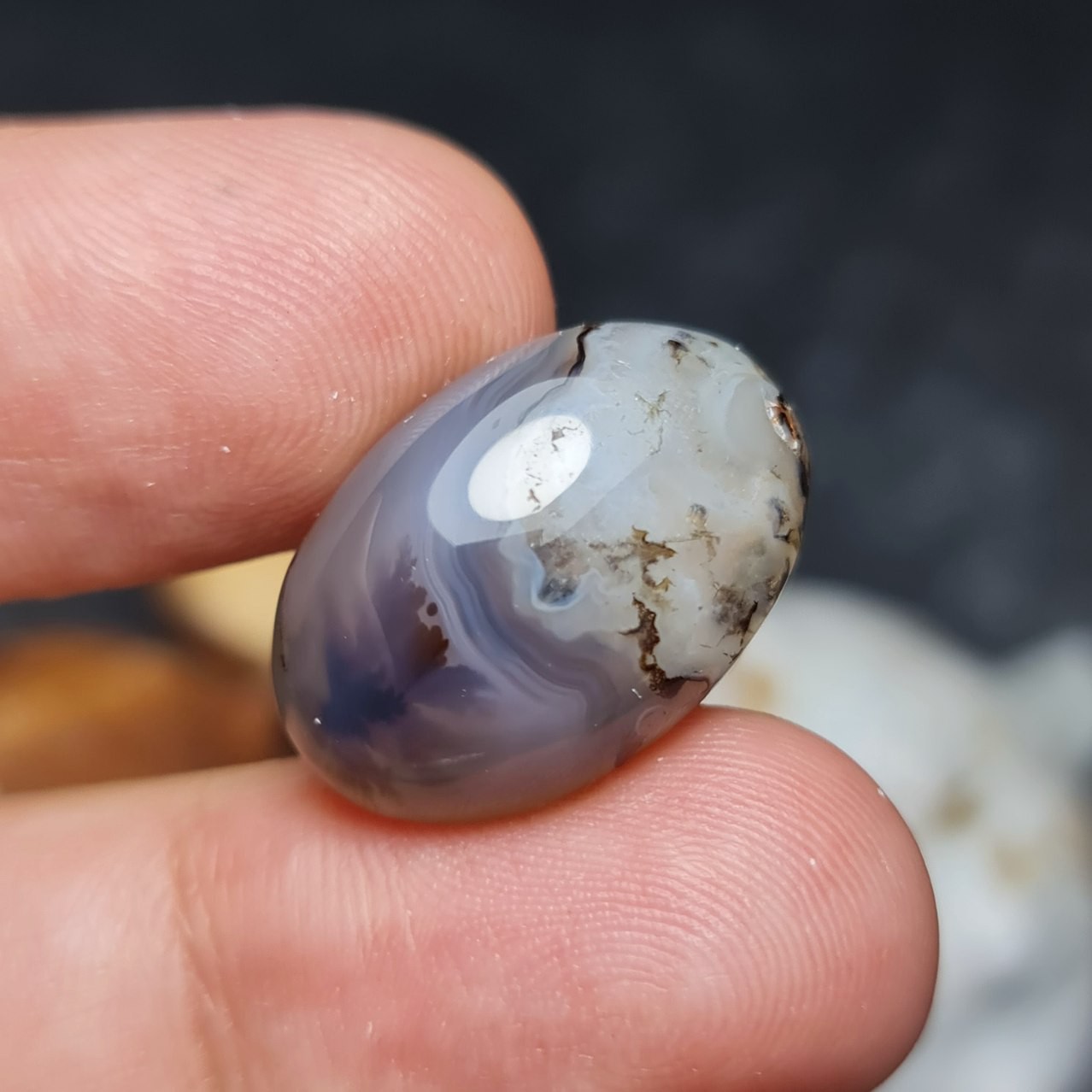 نگین فوق العاده زیبای سنگ صد درصد طبیعی عقیق شجر معدنی اصل قائن 
کد 27986