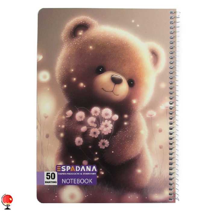 دفتر نقاشی 50 برگ سیمی طرح خرسی اسپادانا