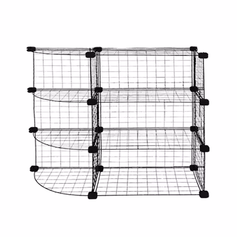 ست قفسه مشبک مدل یک طرف هلالی سه طبقه 48x32(ارسال پس کرایه و به عهده مشتری)