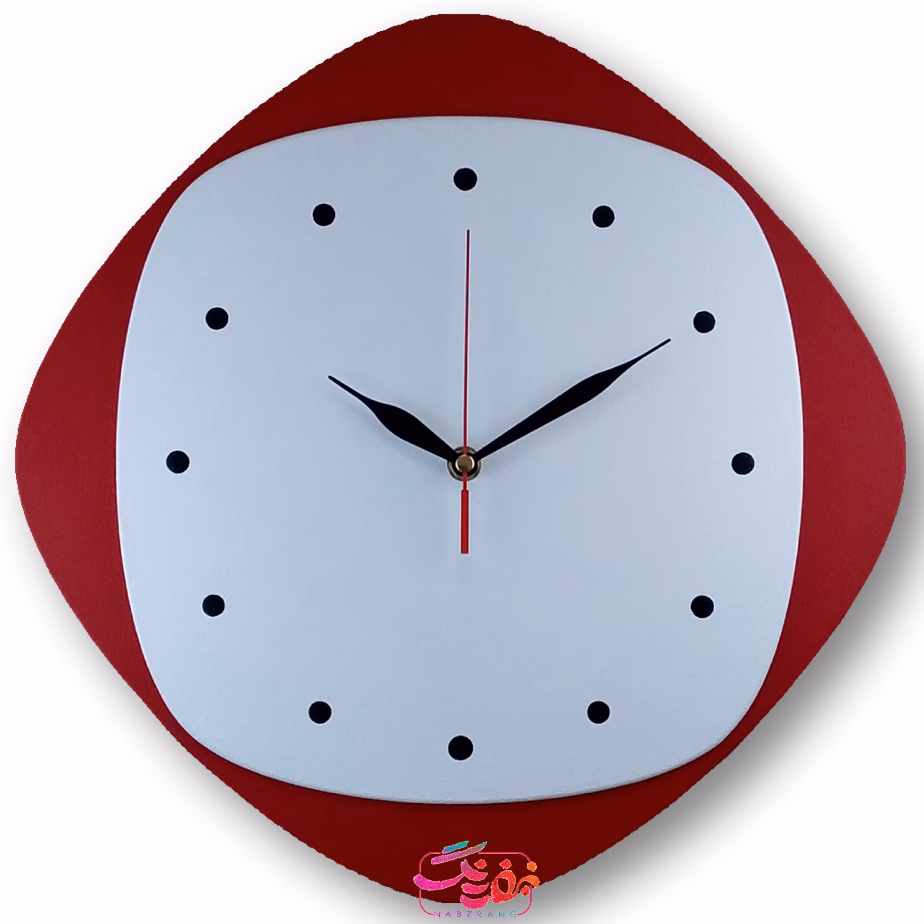 ساعت دیواری ام دی اف وارداتی واناچای موتور روانگرد قرمز