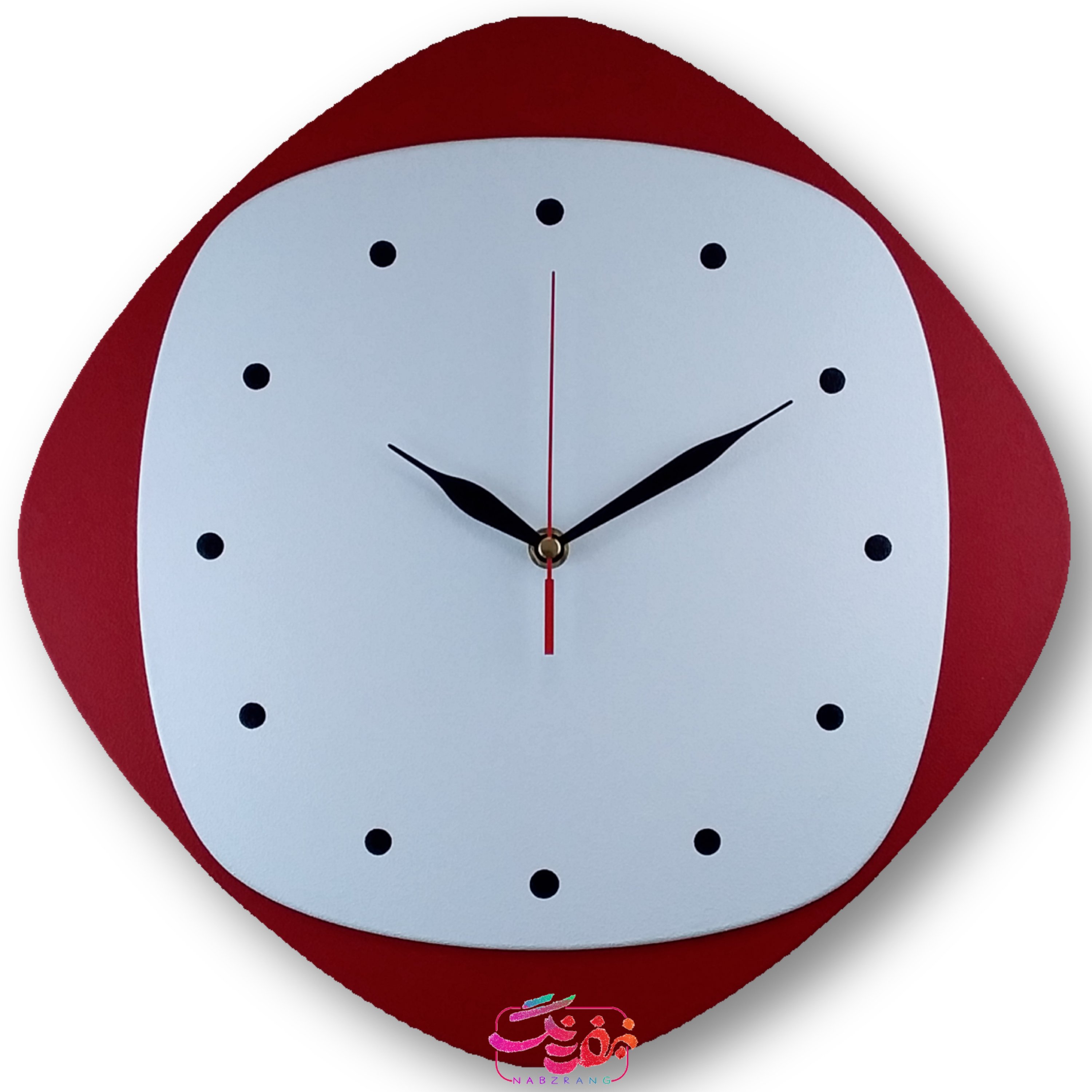 ساعت دیواری ام دی اف وارداتی واناچای موتور روانگرد قرمز