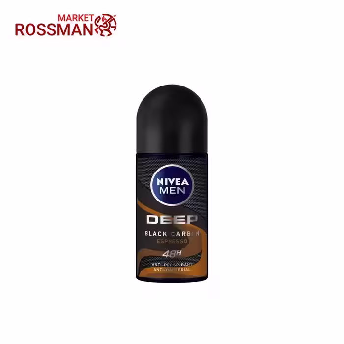 مام رولی دئودورانت مردانه نیوا Nivea مدل Black carbon حجم 50 میلی لیتر