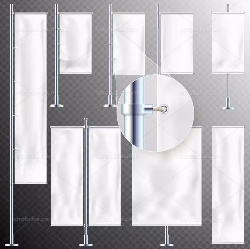 وکتور انواع پرچم ساحلی | گرافیک با طعم تربچه