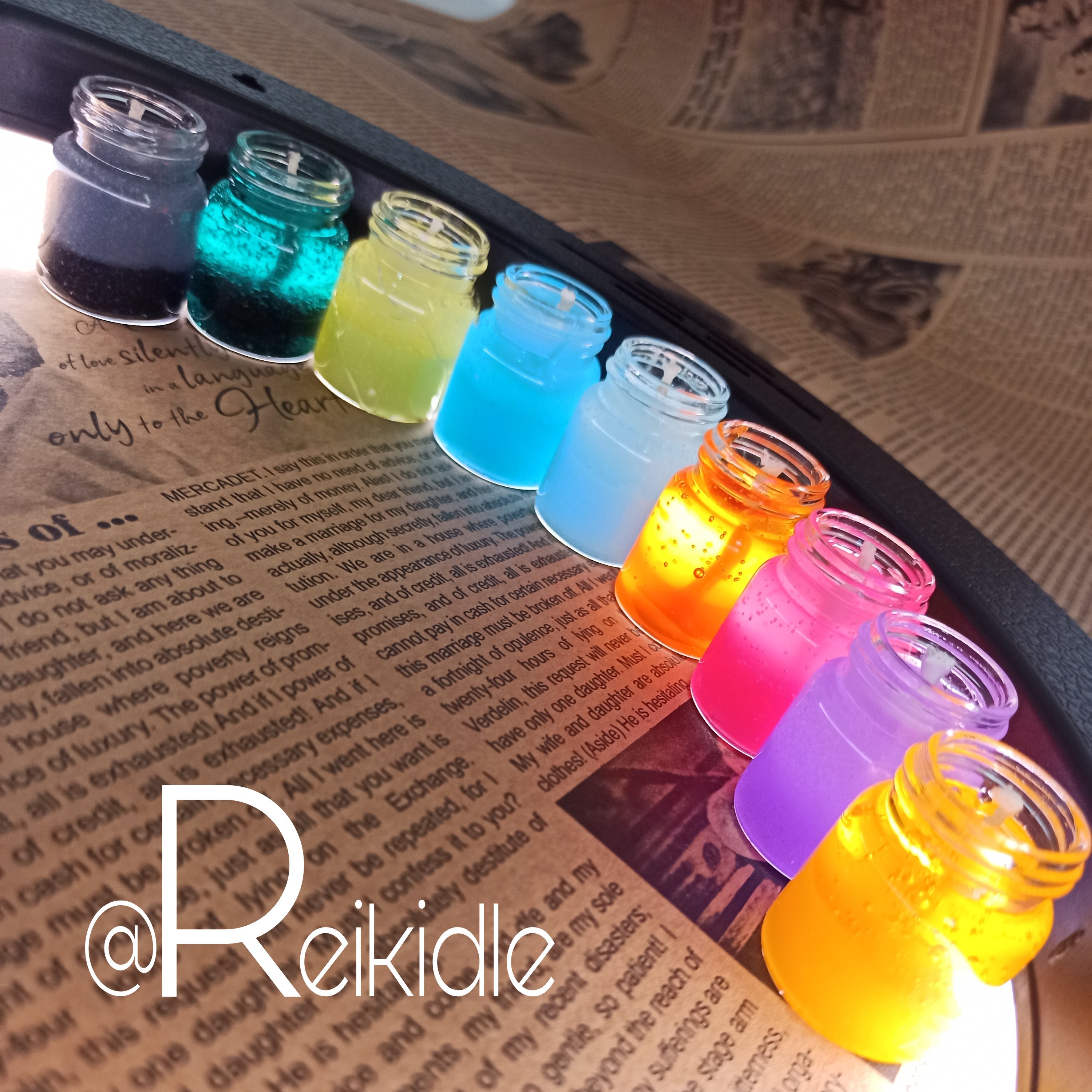 شمع مکارتی (شمع ژله ای داخل قوطی شیشه ای مکارتی) دکوری و بسیار زیبا