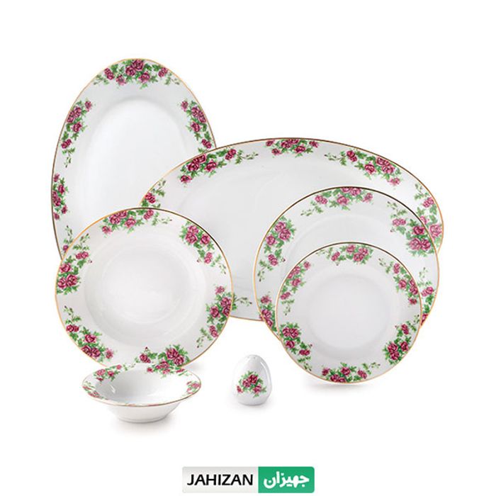 سرویس چینی زرین 28پارچه بیدگل سری ایتالیا (عالی)