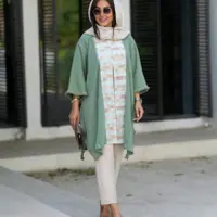 پانچو زنانه کرپ مدل تابستانه