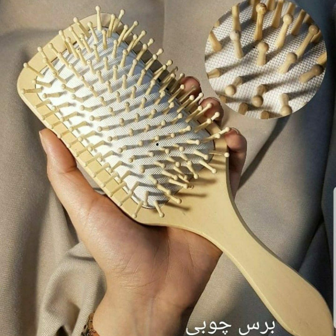 برس چوبی بامبو سایز بزرگ