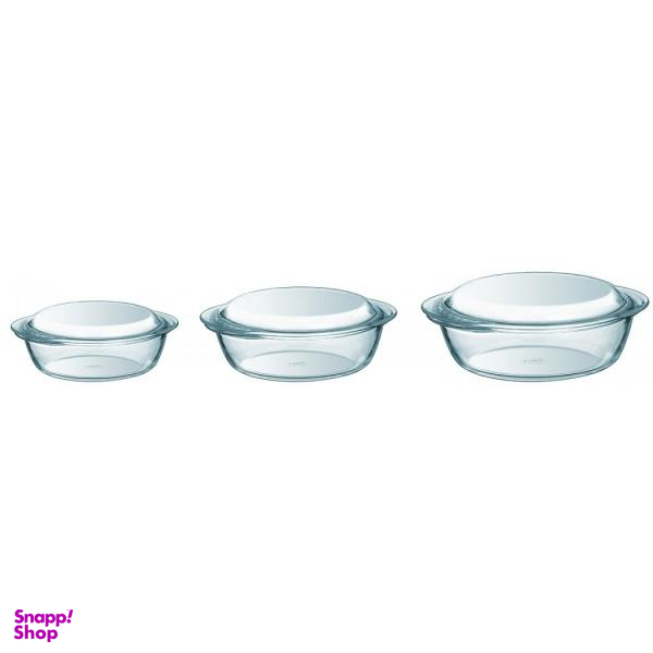 ظرف پخت پیرکس مدل borosilicate مجموعه سه عددی