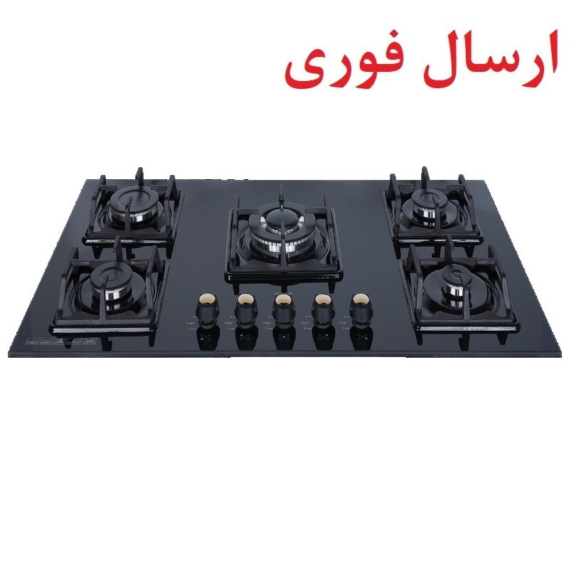 اجاق گاز صفحه ای 5 شعله مدل G7 شیشه نشکن ضدضربه (ارسال فوری پس کرایه)