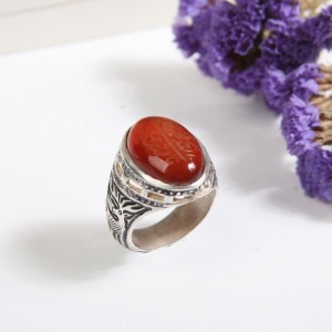 انگشتر رکاب گوزنی با اسامی الله فاطمه علی حسن حسین(ع) کد 4898