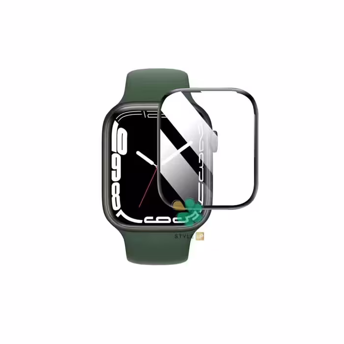 محافظ صفحه ساعت سرامیکی دور مشکی مناسب Apple Watch 8 41mm