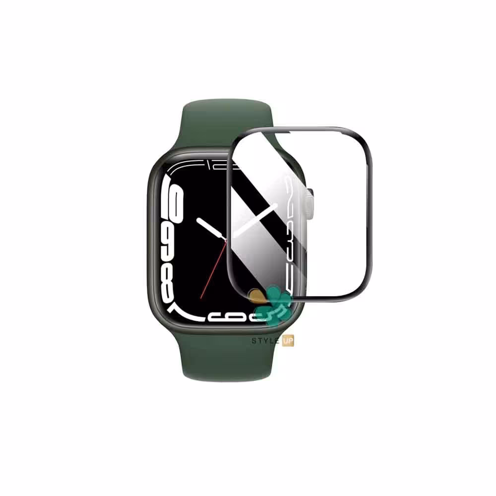 محافظ صفحه ساعت سرامیکی دور مشکی مناسب Apple Watch 8 41mm