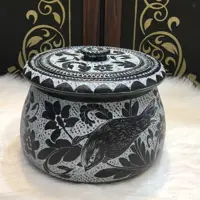 ظرف دیزی سنگی طرح گل و پرنده سایز 6 نفره 