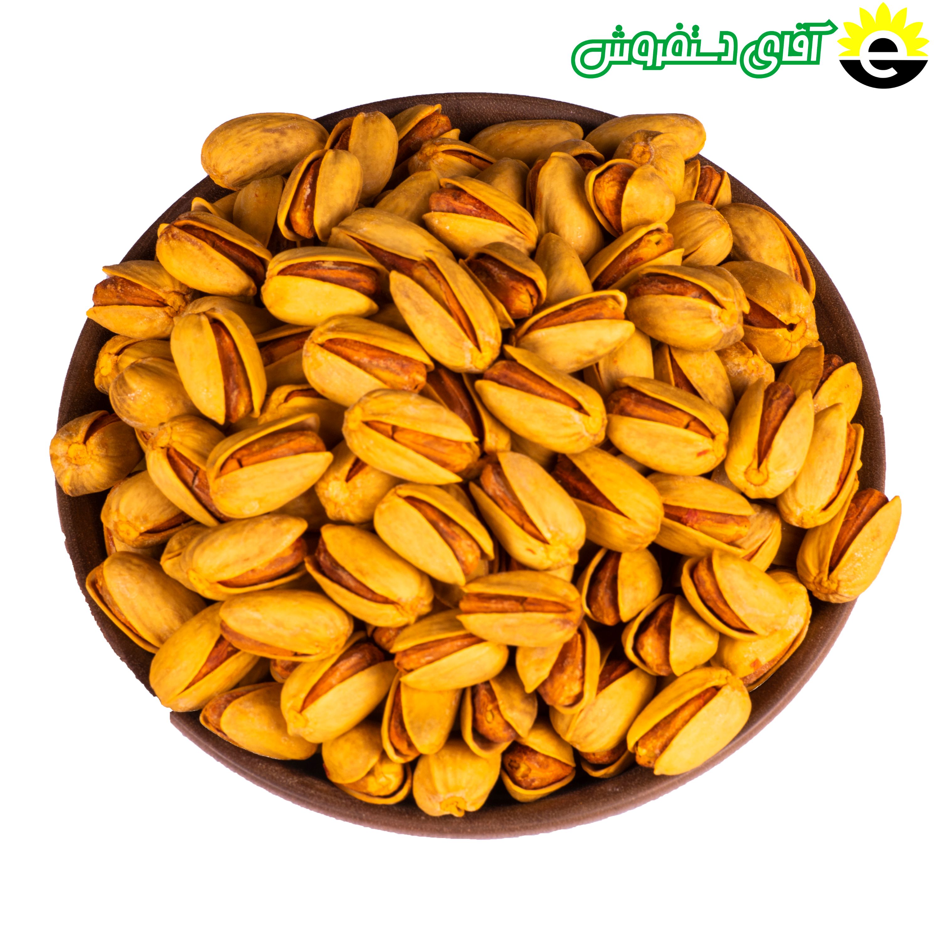 پسته اکبری اعلاء شور شده زعفرانی 1 کیلویی (زعفرانی شده با زعفران محلی کرمان)