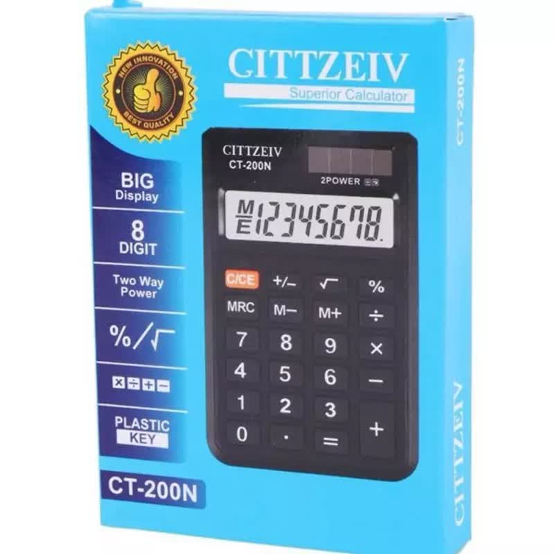 ماشین حساب CITIZEIV مدل CT-200N،دارای خاموش شدن خودکار،دارای 8 کاراکتر، نمایشگر مونوکروم،به همراه کیس محافظ،کیفیت عالی