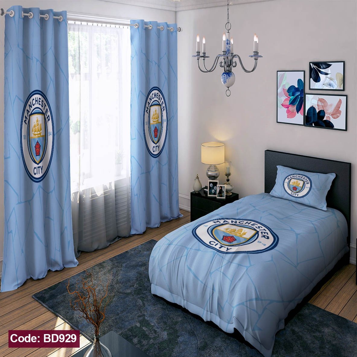 روتختی یک نفره طرح منچسترسیتی 1 نفره