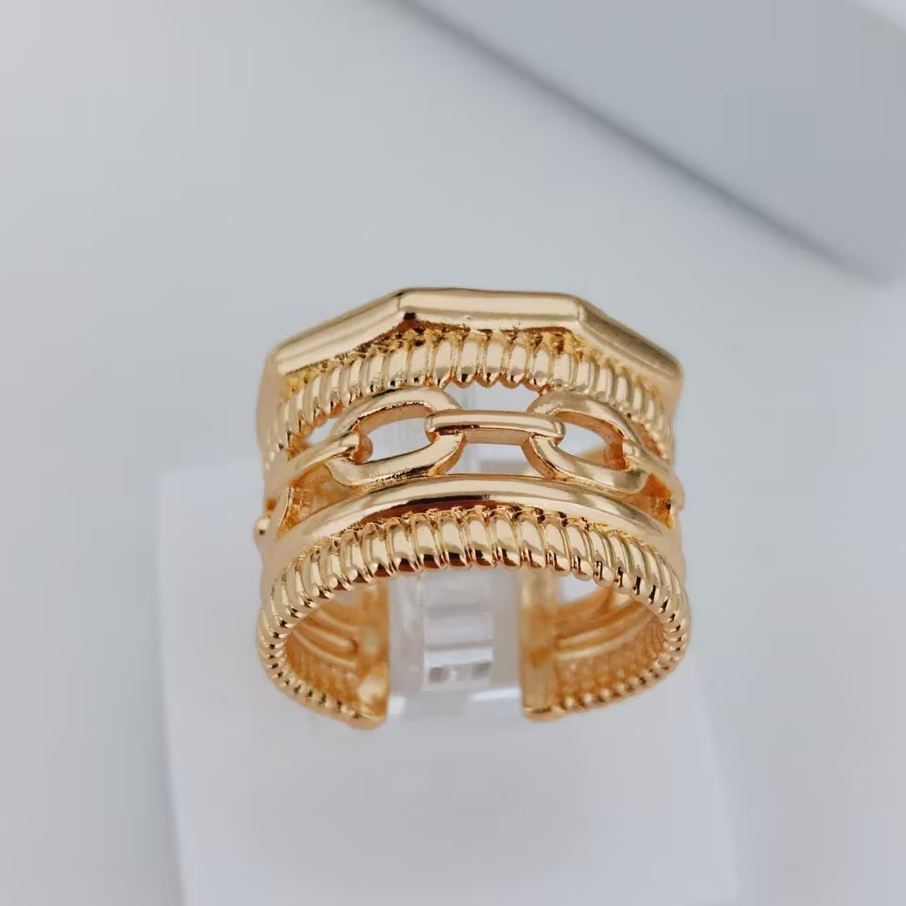 انگشتر پورتوفینو کد10862طرح طلا.برند محبوب ysx.با آبکاری طلا.ضد حساسیت.رنگ ثابت