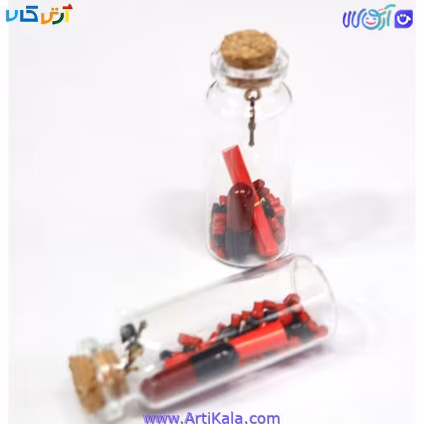 گیفت شیشه ای مدل نامه صورتی