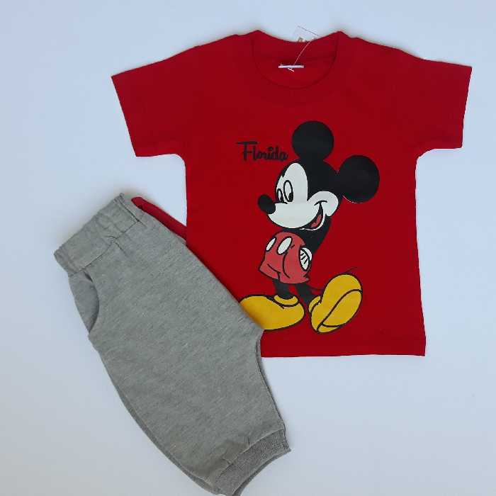 تیشرت شلوارک اسپورت 
طرح میکی موس