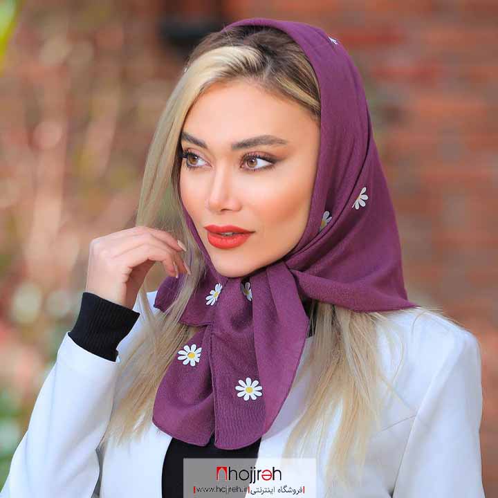 اطلاعات ، قیمت و خرید روسری مینی اسکارف طرح بابونه کد D253