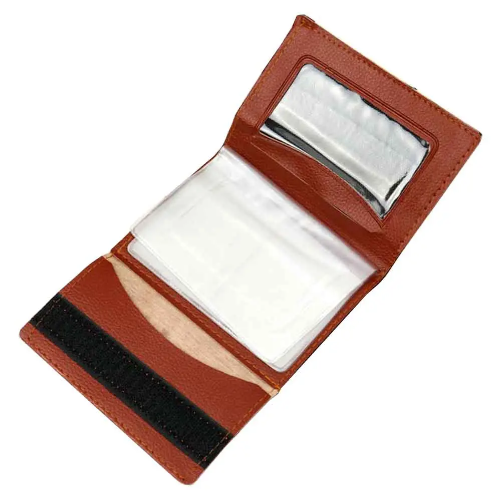 خرید کیف کارت، مدارک و اسکناس 8 برگ چسبی با جلد چرمی