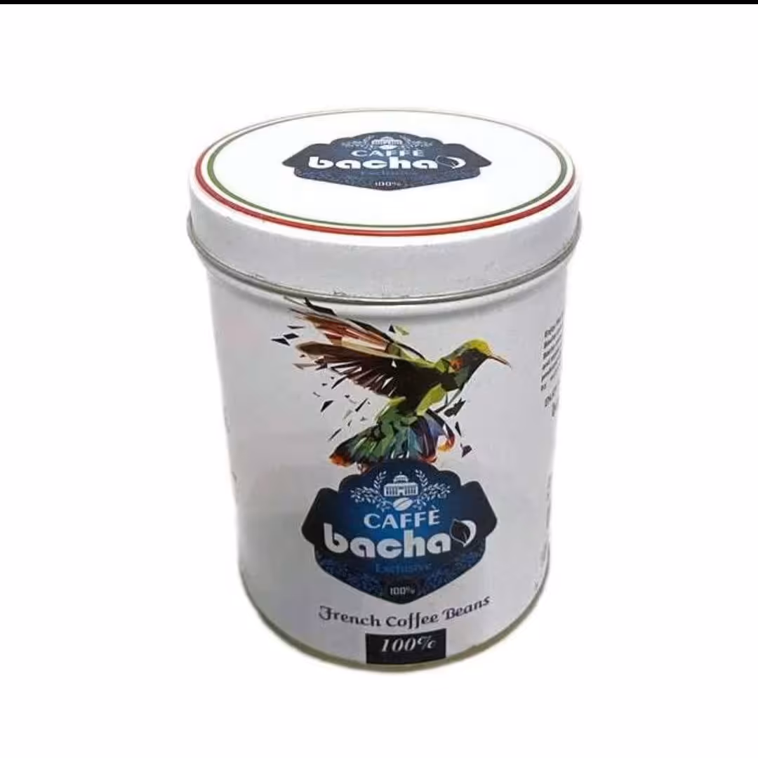 قهوه مدیوم دارک- ترکیب3070دان فرانسه وزن250گرم قوطی فلزی برند باچاد 