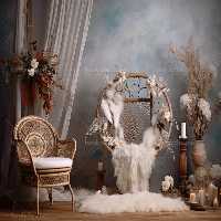 بک دراپ عکاسی جایگاه عروس با شمع | گرافیک با طعم تربچه