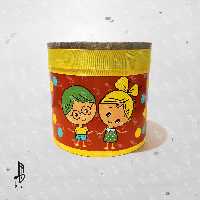 طبلک پلیمری باربد زمینه نارنجی (دختر و پسر)