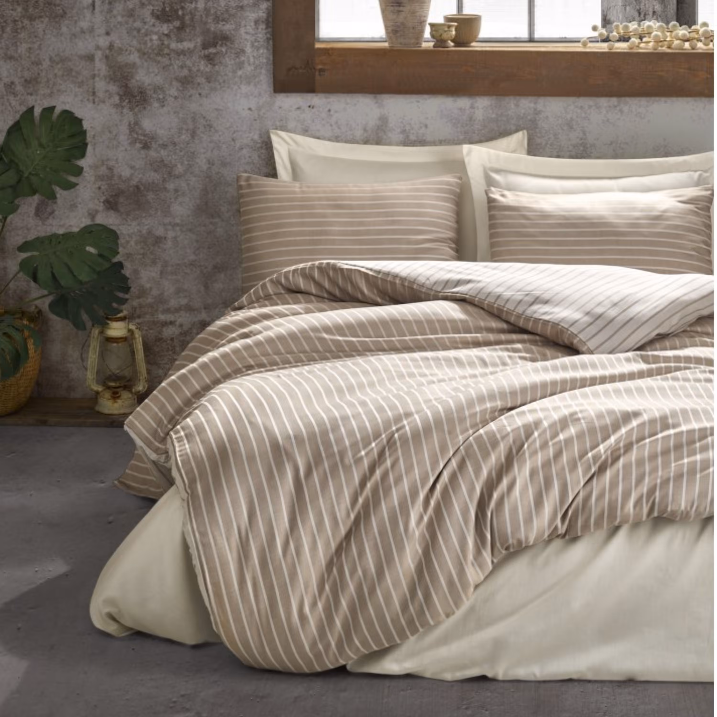 ست ملحفه کاتن باکس مدل Bamboo  Vizon دو نفره 6 تکه