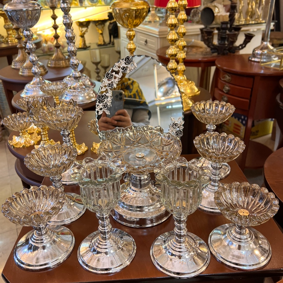 هفتسین بلوری اینه و شمعدان