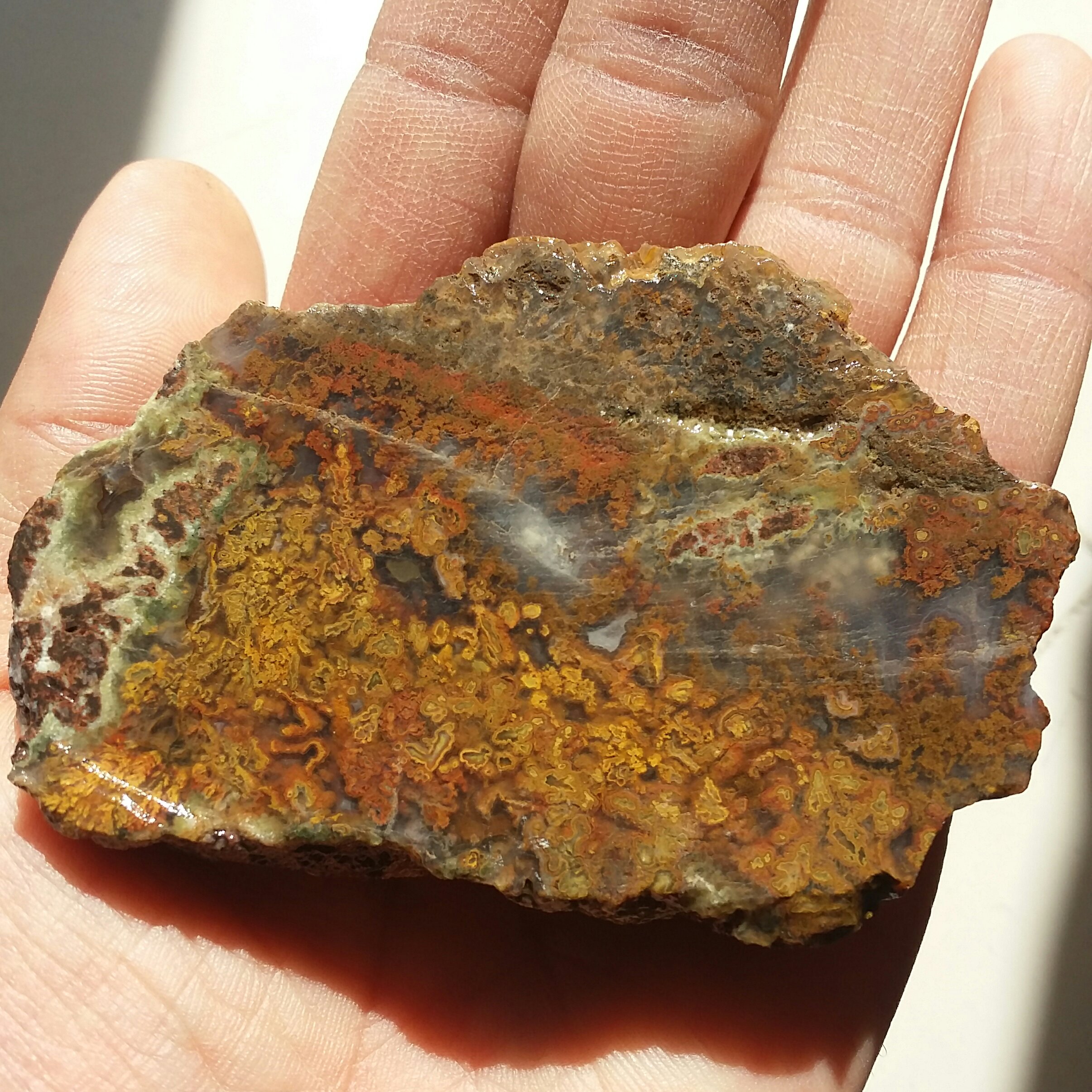 اسلایس سنگ راف منظره 7رنگ دیدنی کاملا طبیعی شاهکار خلقت بی نظیییر زیبا