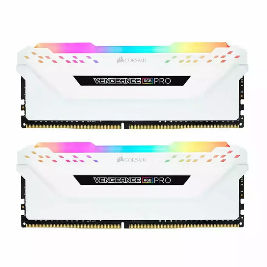 رم کورسیر VENGEANCE RGB PRO White 32GB 16GBx2 3200MHz CL16