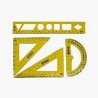 ست خط کش و گونیا ژله ای آریا