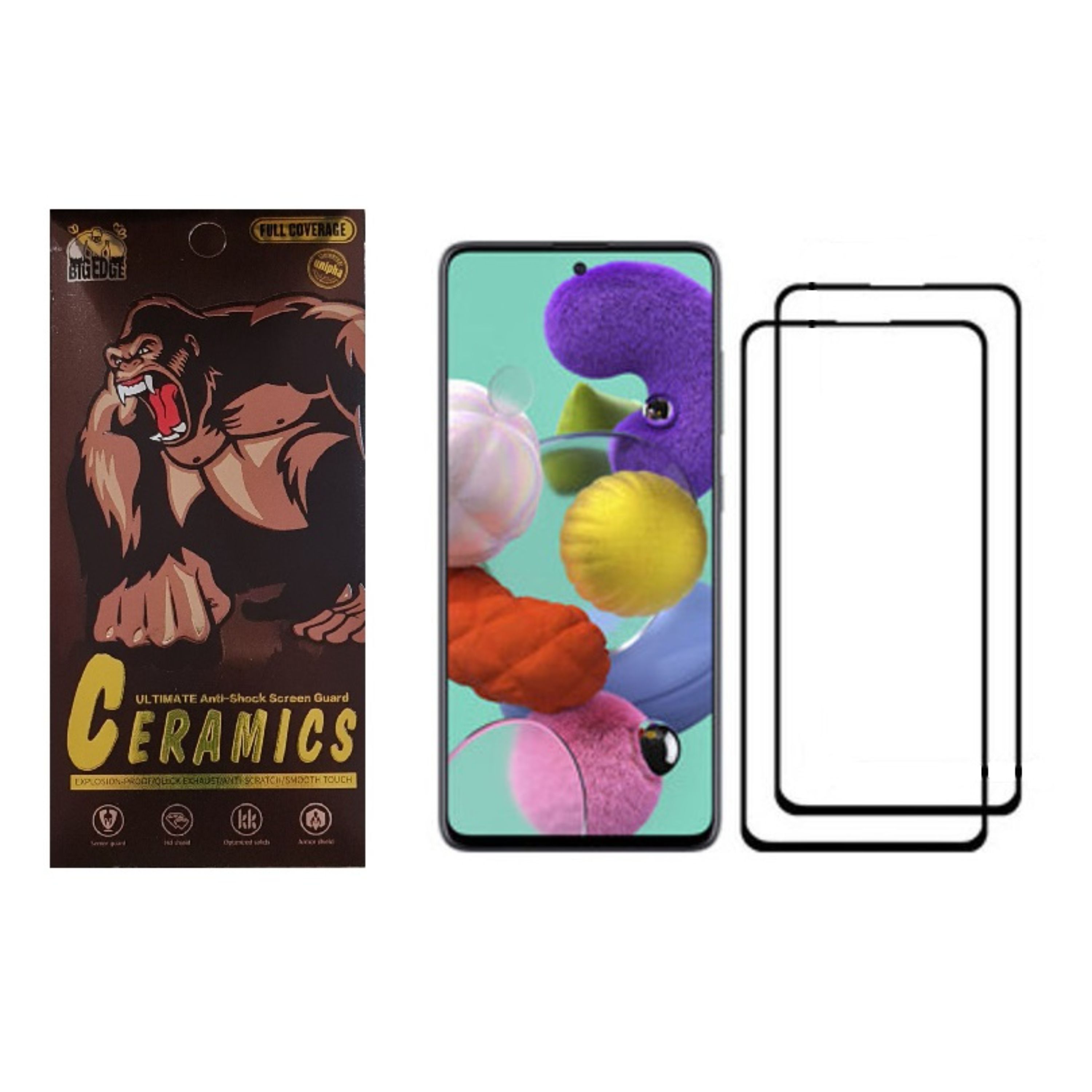 محافظ صفحه نمایش سرامیکی بیگ اج مناسب گوشی شیائومی PocoX3-PocoX2 مجموعه دو عددی