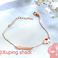 دستبند ژوپینگ ، بسیار زیبا ،رنگ ثابت و ضد حساسیت طول 19 سانت با زنجیر اضافه