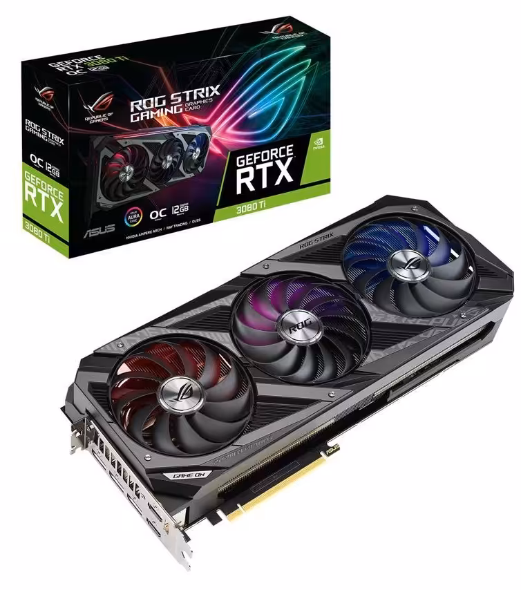 کارت گرافیک  ایسوس  مدل ROG-STRIX-RTX3080TI-O12G-GAMING حافظه 12 گیگابایت