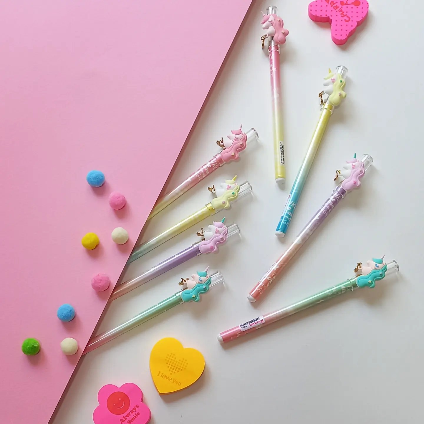 رواننویس یونیکورن آویزدار نوک ریز جوهر آبی