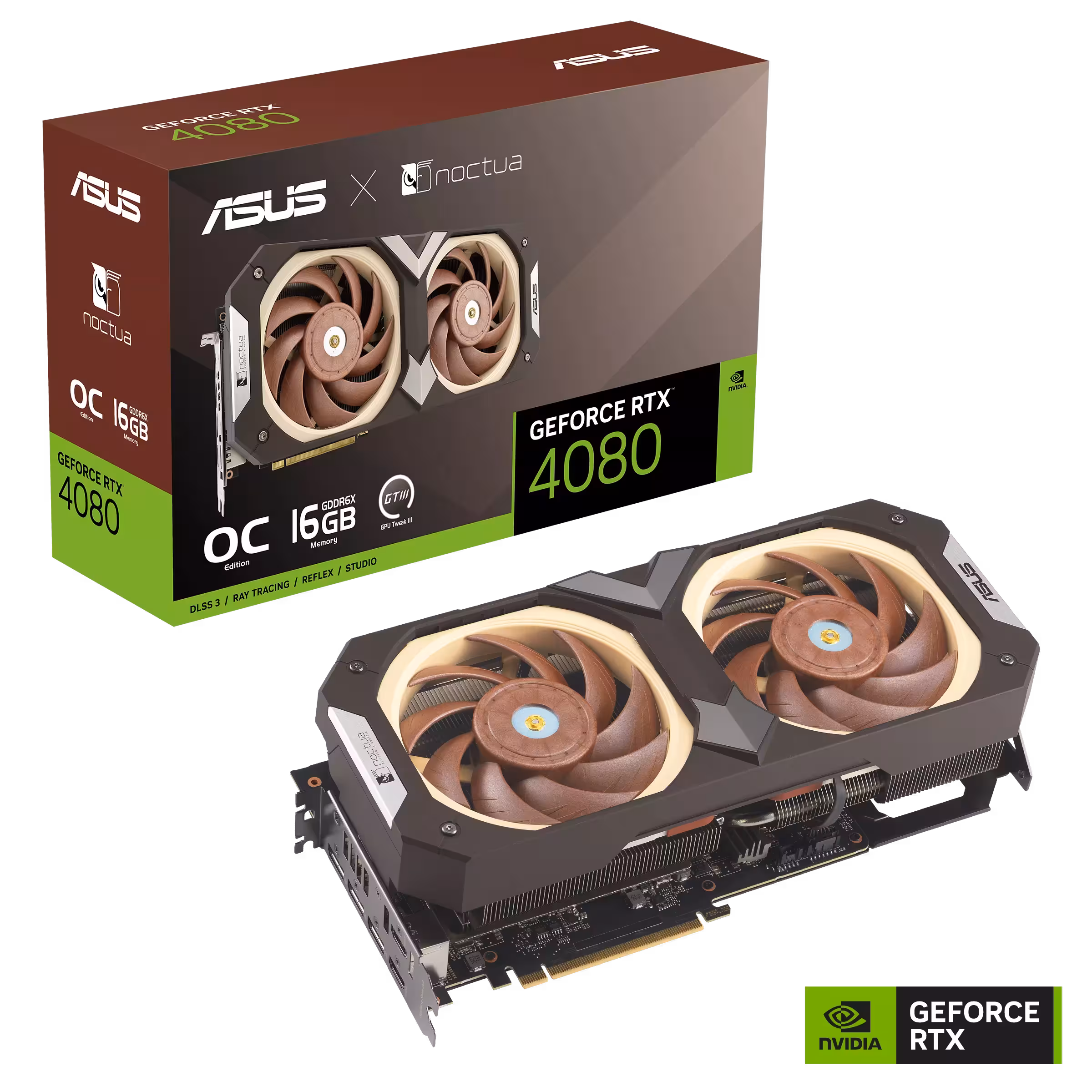 کارت گرافیک ایسوس مدل GeForce RTX 4080 16GB GDDR6X Noctua OC Edition