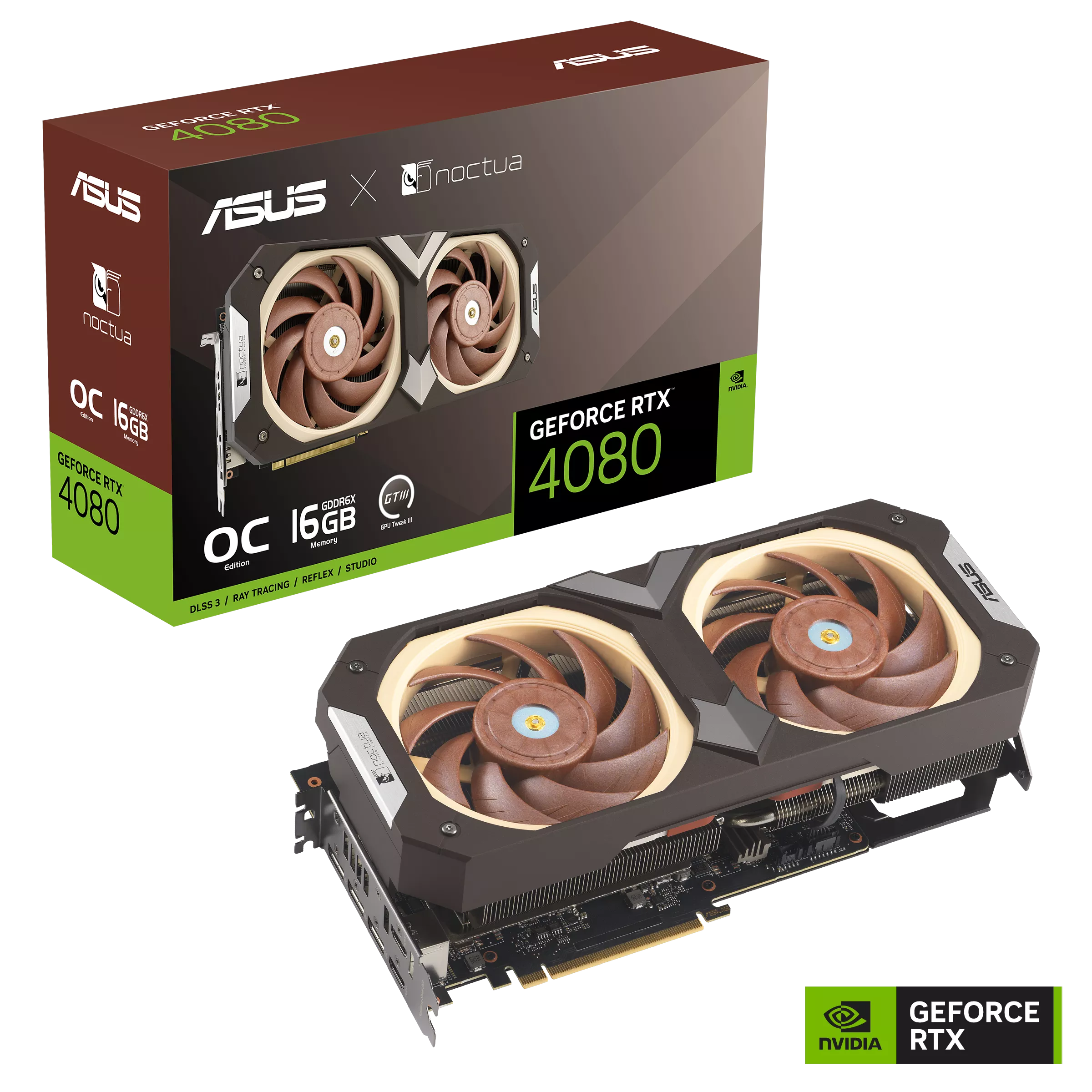 کارت گرافیک ایسوس مدل GeForce RTX 4080 16GB GDDR6X Noctua OC Edition