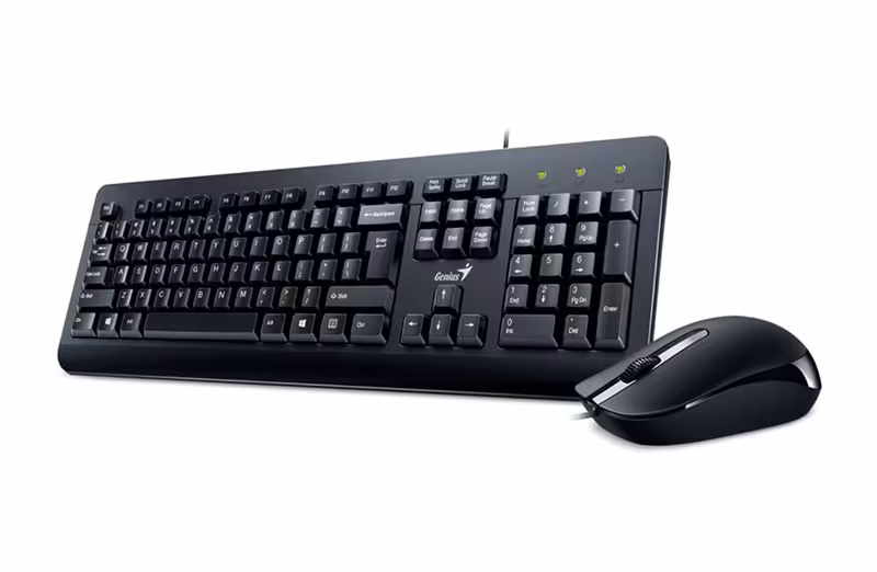 کیبورد و ماوس USB جنیوس مدل KM-160Genius KM-160 USB Wired Keyboard And Mouse