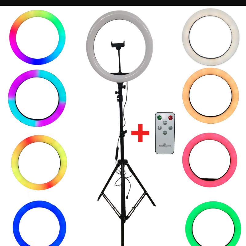 رینگ لایت RGB مدل MJ36 کنترل دار 14 اینچ