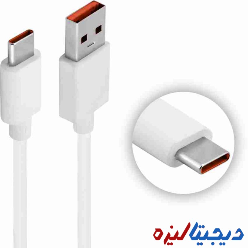 کابل شارژ شیائومی فست توربو شارژ  USB به Type-C(نمایش ریزدرصد)