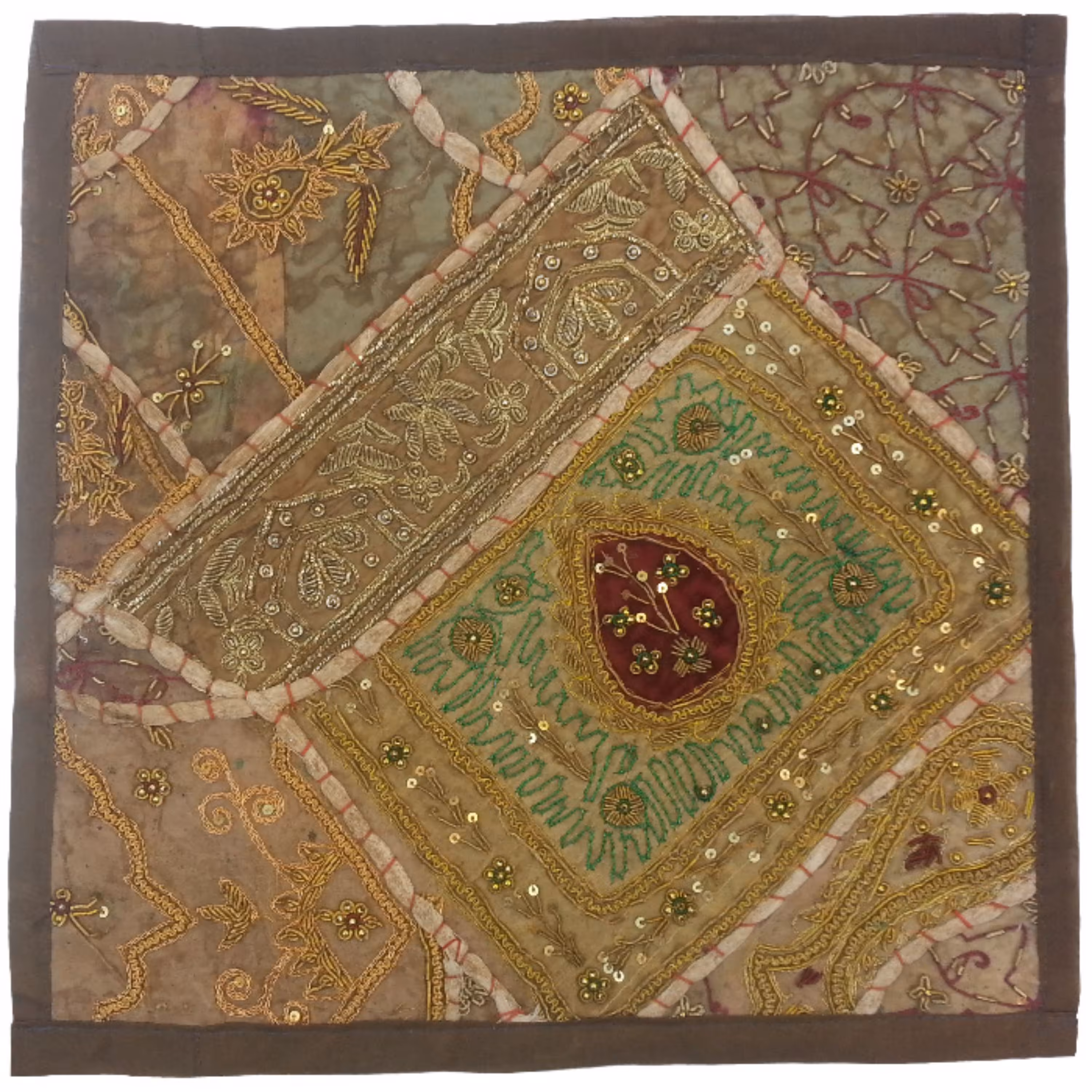 وسط میزی کوچک عسلی سرمه دوزی پر کار کد QUSERPOR17