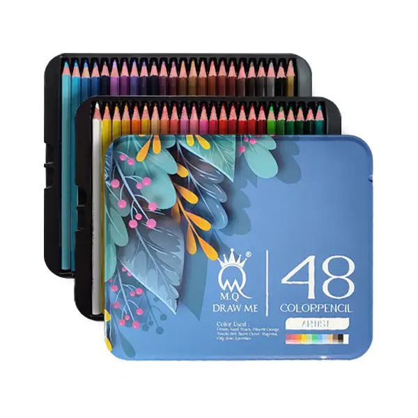 مداد رنگی 48 رنگ جعبه فلزی ام کيو
