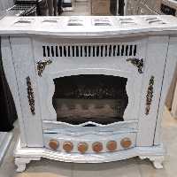 بخاری گازی شومینه 28000 آروین رنگ سفید چکشی